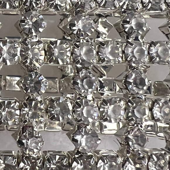 🚨CLEARANCE! Cubic Zirconia Stretchy Seven Row Bracelet Bangle - Stainless Steel - Picture 3 of 3